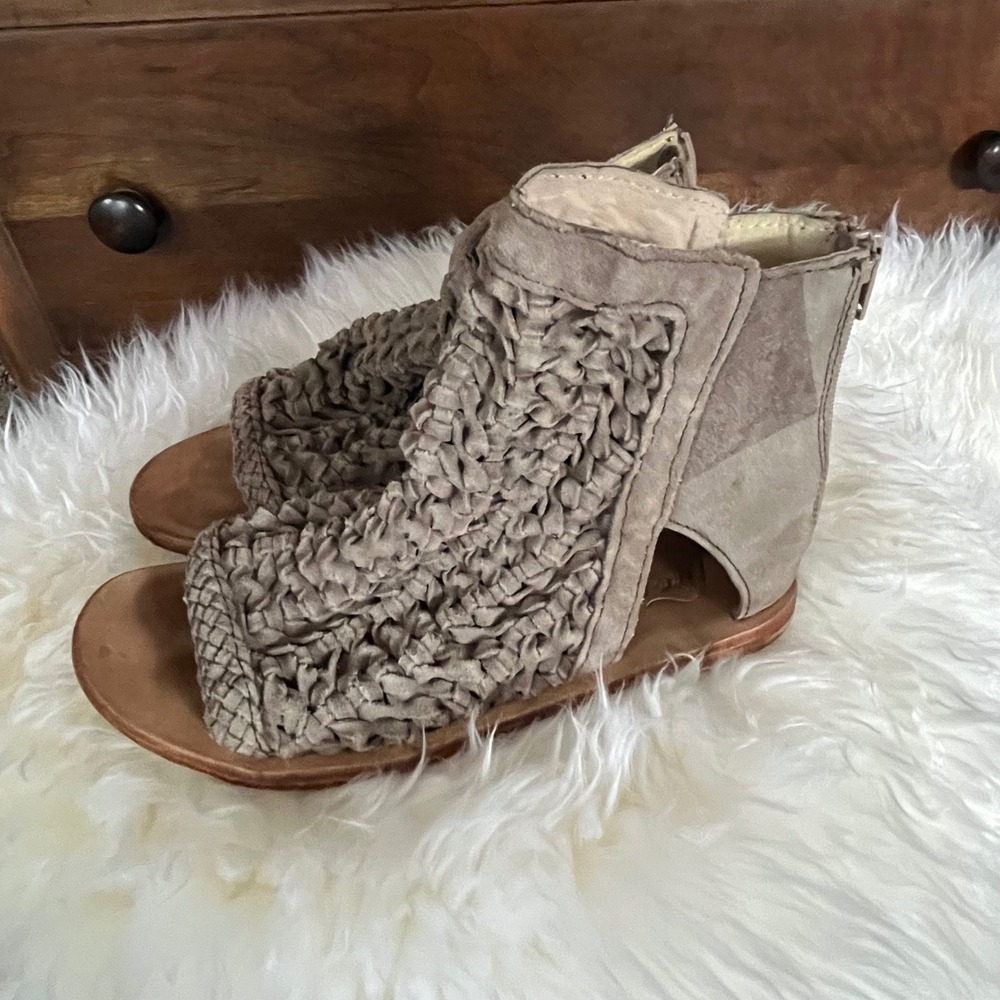 Free People Island Cruiser Woven Suede Sandals Womens 7 - Picture 4 of 11